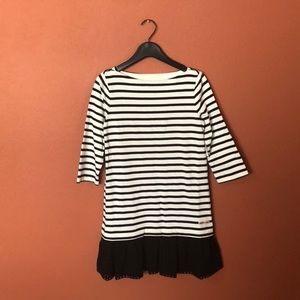 Black & white striped dress.